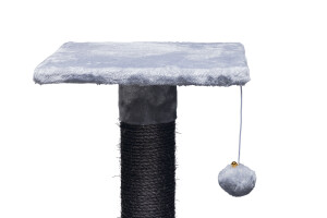 Beeztees Kedi Köşe Tırmalama ve Oyun Evi, Gri, 40x40x135cm - 15