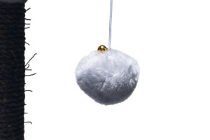 Beeztees Kedi Köşe Tırmalama ve Oyun Evi, Gri, 40x40x135cm - 6