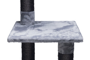 Beeztees Kedi Köşe Tırmalama ve Oyun Evi, Gri, 40x40x135cm - 19