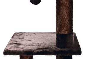 Beeztees Kedi Köşe Tırmalama ve Oyun Evi, Kahverengi, 40x40x135cm - 10