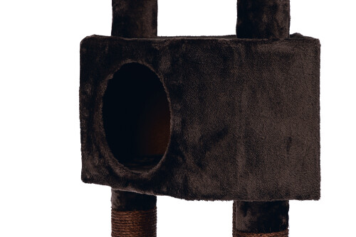 Beeztees Kedi Köşe Tırmalama ve Oyun Evi, Kahverengi, 40x40x135cm - 17