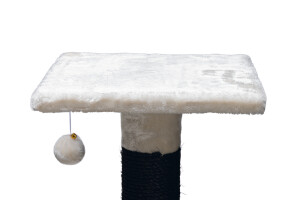 Beeztees Kedi Köşe Tırmalama ve Oyun Evi, Krem, 40x40x135cm - 18