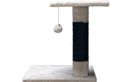 Beeztees Kedi Köşe Tırmalama ve Oyun Evi, Krem, 40x40x135cm - 10