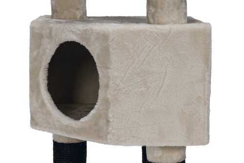 Beeztees Kedi Köşe Tırmalama ve Oyun Evi, Krem, 40x40x135cm - 11