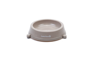 Beeztees Kedi Mama Su Kabı, Kaymaz, Plastik, Bej 17cm - Beeztees