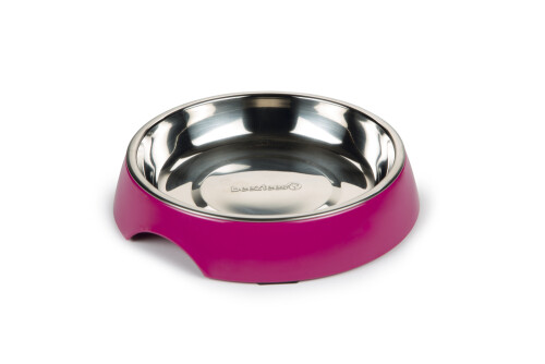 Beeztees Kedi Mama Su Kabı, Paslanmaz Çelik, Pembe, 18,5cm, 420ml - 1