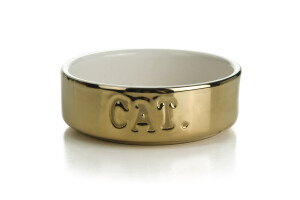 Beeztees Kedi Mama Su Kabı, Seramik, Altın Sarı, 11,5cm, 300ml - Beeztees