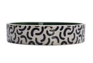 Beeztees Kedi Mama Su Kabı, Seramik, Yeşil / Beyaz, 16,5cm, 300ml - 2