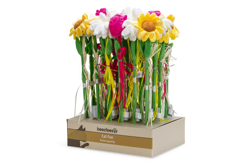 Beeztees Kedi Oltası, Çiçek Çeklinde, Peluş ve Kurdelalar, Çeşitli Renklerde, 45x6x3cm - 14