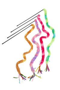 Beeztees Kedi Oltası, Komple Tüylü Peluş-100cm, Kurdelalar Uc, Çeşitli Renklerde, 50cm - Beeztees