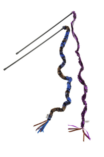 Beeztees Kedi Oltası, Komple Tüylü Peluş-80cm, Kurdelalar Uc, Çeşitli Renklerde, 50cm - 1