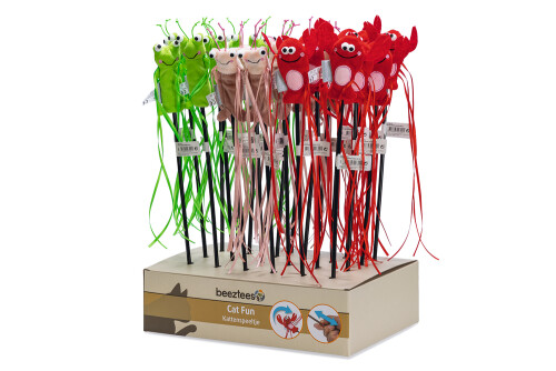 Beeztees Kedi Oltası, Oyuncaklı, Peluş, Kurdelalar, Çeşitli Renklerde, 40cm - 12