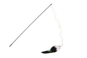 Beeztees Kedi Oltası, Peluş Fare Uc-14cm, Dayanıklı ip, 50cm - 1
