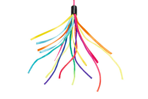 Beeztees Kedi Oltası, Zilli, Kurdelalar Uc, Uzun Dayanıklı ip-110cm, Çeşitli Renklerde, 50cm - 2