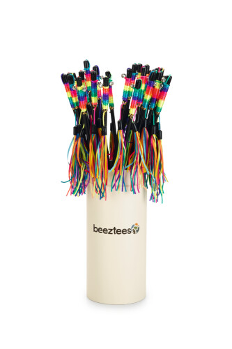 Beeztees Kedi Oltası, Zilli, Kurdelalar Uc, Uzun Dayanıklı ip-110cm, Çeşitli Renklerde, 50cm - 4