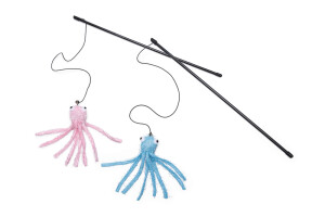 Beeztees Kedi Oltası, Zilli, Peluş Ahtapot, - Beeztees