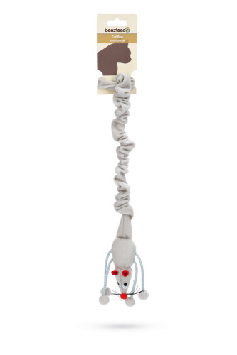 Beeztees Kedi Oyuncağı, Elastik Kuyruklu Fare, Asılabilir, Çeşitli Renklerde, 52cm - 2