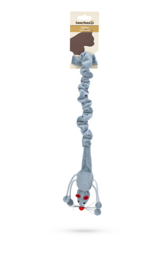 Beeztees Kedi Oyuncağı, Elastik Kuyruklu Fare, Asılabilir, Çeşitli Renklerde, 52cm - 3
