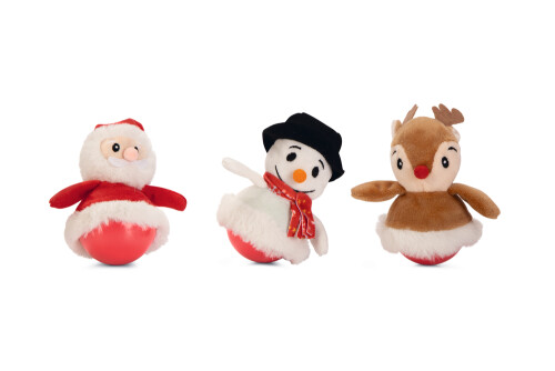 Beeztees Kedi Oyuncağı, Hacıyatmaz, Peluş Oyuncaklı, Çeşitli Renklerde 10x7x7cm - 1