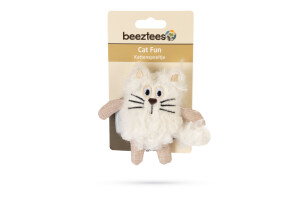 Beeztees Kedi Oyuncağı, Kedi, Peluş, Beyaz, 15x10x3cm - 2