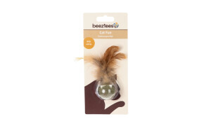 Beeztees Kedi Oyuncağı, Kediotu Topu, Tüylü, 12cm - 2