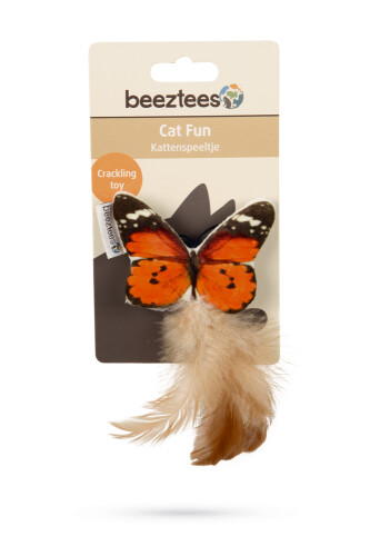 Beeztees Kedi Oyuncağı, Kelebek, Tüylü, 8x16x2cm - 2