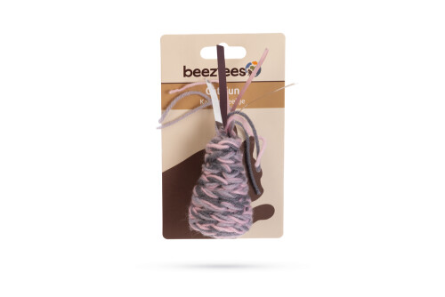 Beeztees Kedi Oyuncağı, Koni, Yün ve Kurdela, Pembe ve Gri, 7x4x3cm - 2