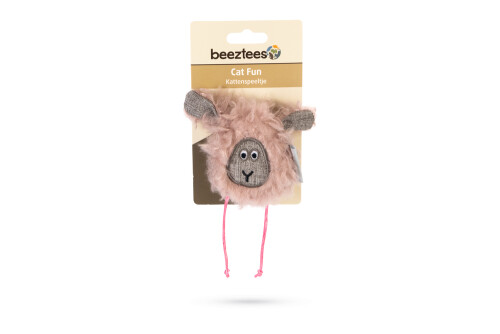 Beeztees Kedi Oyuncağı, Koyun, Peluş, Pembe, 12x12x3cm - 2