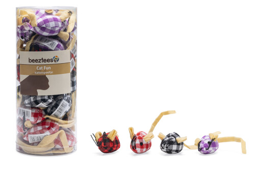 Beeztees Kedi Oyuncağı, Kumaş Fare, Çeşitli Renklerde, 13x3,5x3cm - 6