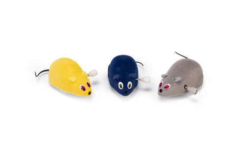 Beeztees Kedi Oyuncağı, Kurmalı Fare, Çeşitli Renklerde, 6,5x5x3cm - 1