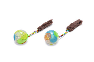 Beeztees Kedi Oyuncağı, Kuyruklu Top, 2 Adet, Çeşitli Renklerde, 18x4,5x4,5cm - 4