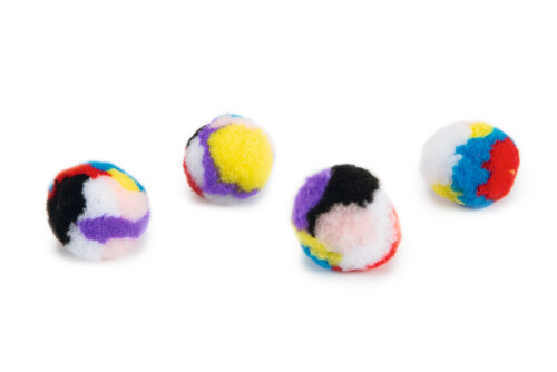 Beeztees Kedi Oyuncağı, Peluş Top, Kediotlu 4 Adet, 4cm - 1