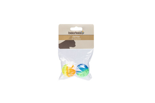 Beeztees Kedi Oyuncağı, Sesli Top, 2 Adet, 4cm - 2
