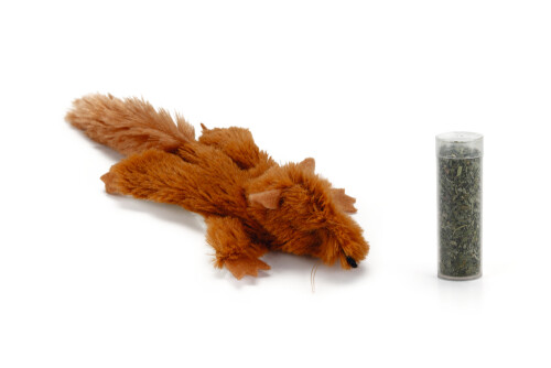 Beeztees Kedi Oyuncağı, Sincap, Kediotlu, Peluş, 14cm - 1