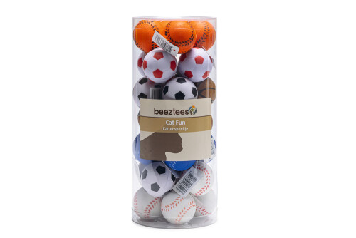 Beeztees Kedi Oyuncağı, Sünger Oyun Topu, Çeşitli Renklerde, 4,5cm - 9
