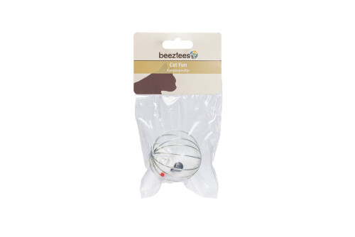 Beeztees Kedi Oyuncağı, Tel Top İçerisinde Pleuş Fare, Çeşitli Renklerde, 5,5cm - 4