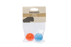 Beeztees Kedi Oyuncağı, Top, 2 Adet, Çeşitli Renklerde, 4cm - 5