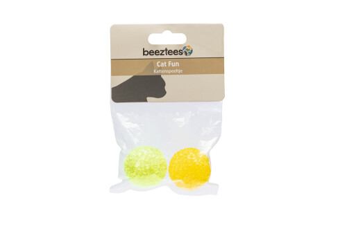 Beeztees Kedi Oyuncağı, Top, 2 Adet, Çeşitli Renklerde, 4cm - 6