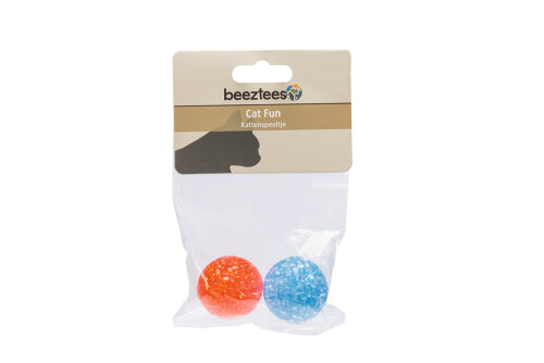 Beeztees Kedi Oyuncağı, Top, 2 Adet, Çeşitli Renklerde, 4cm - 5
