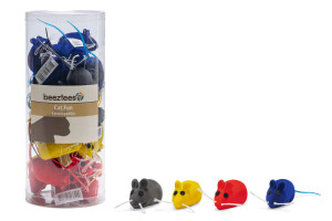 Beeztees Kedi Oyuncağı, Velur Fare, Çeşitli Renklerde, 12,5x3x2,6cm - 6