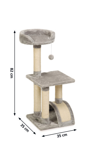 Beeztees Kedi Tırmalama, Gri, 35x35x82cm - 13