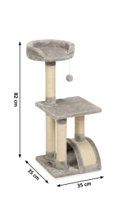 Beeztees Kedi Tırmalama, Gri, 35x35x82cm - 13