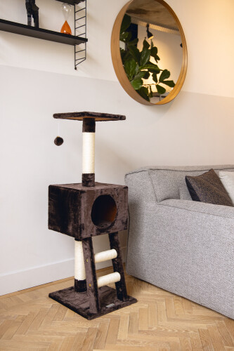 Beeztees Kedi Tırmalama, Kahvrerengi, 40x35x82x110cm - 9