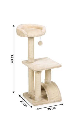 Beeztees Kedi Tırmalama, Krem, 35x35x82cm - 8