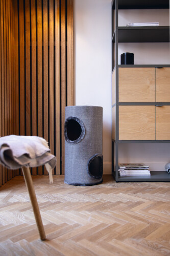 Beeztees Kedi Tırmalama ve Oyun Evi, Gri, 37x70cm - 2