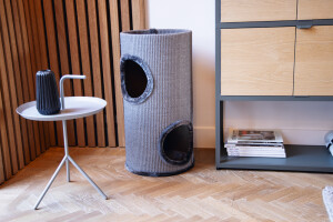 Beeztees Kedi Tırmalama ve Oyun Evi, Gri, 37x70cm - 4