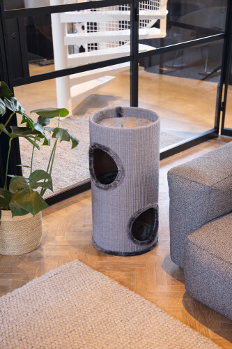 Beeztees Kedi Tırmalama ve Oyun Evi, Gri, 37x70cm - 8