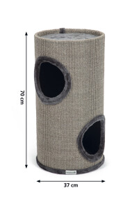 Beeztees Kedi Tırmalama ve Oyun Evi, Gri, 37x70cm - 12