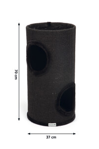 Beeztees Kedi Tırmalama ve Oyun Evi, Siyah, 37x70cm - 2