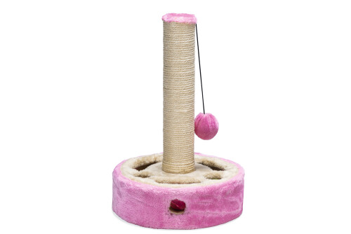 Beeztees Kedi Tırmalama ve Oyuncağı, Pembe, 27x27x40cm - 1